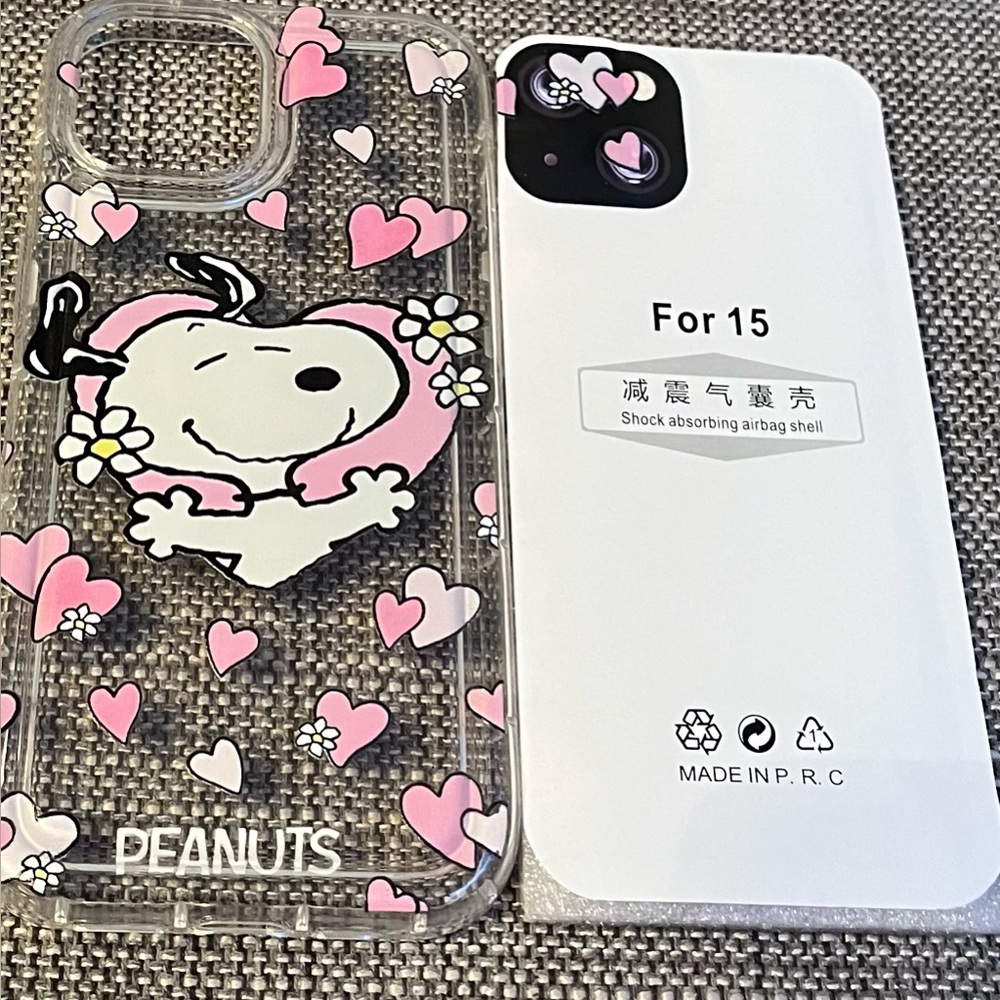 Peanuts Snoopy Pink Heart iPhone Case IPhone 15